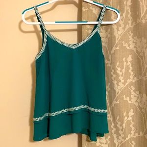 Miami Size Small Sleeveless Blouse Green